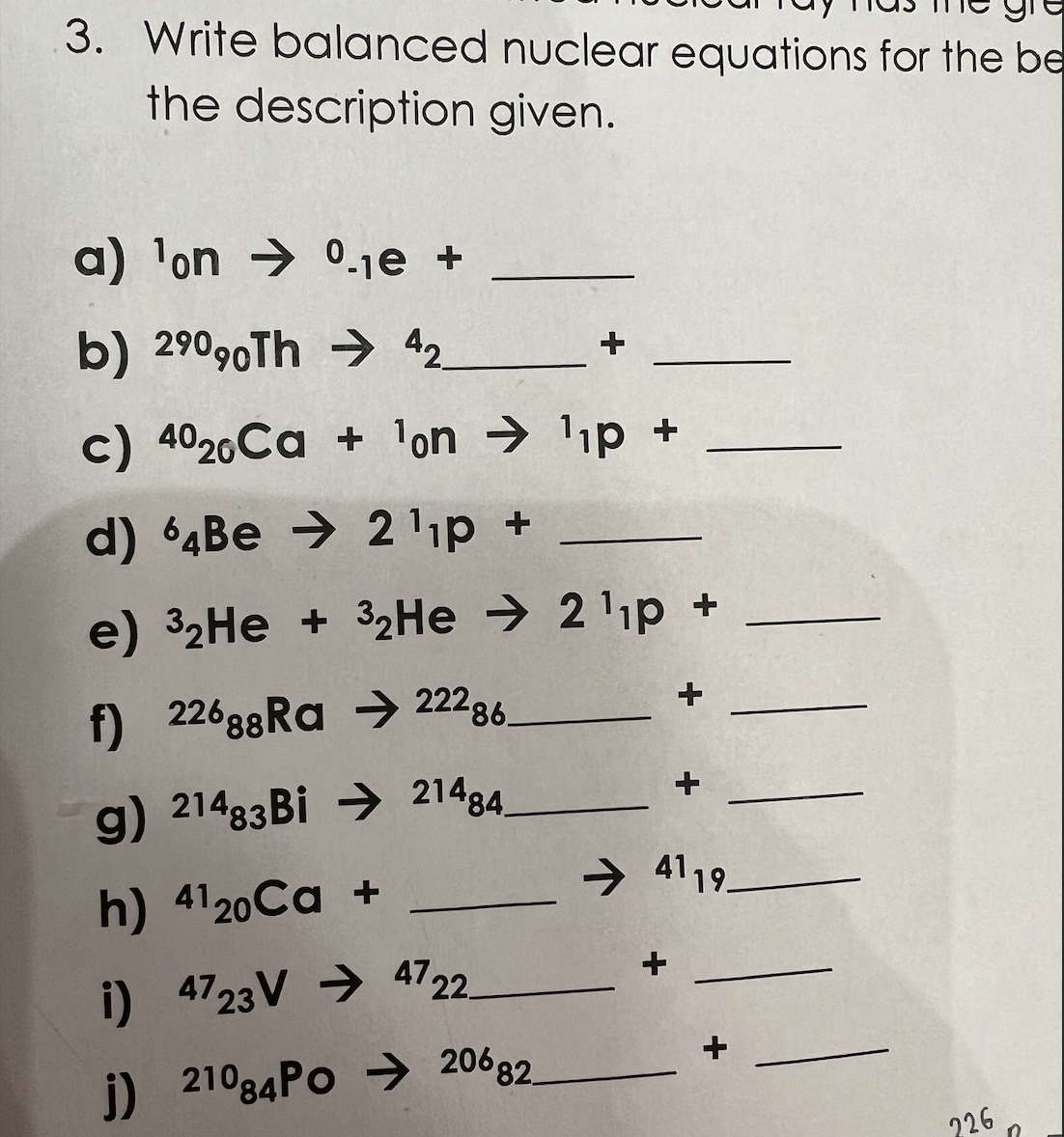 Solved Write Balanced Nuclear Equations For The Bethe | Chegg.com