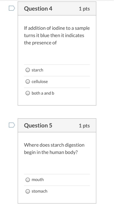 Solved Question 4 1 Pts If Addition Of Iodine To A Sample