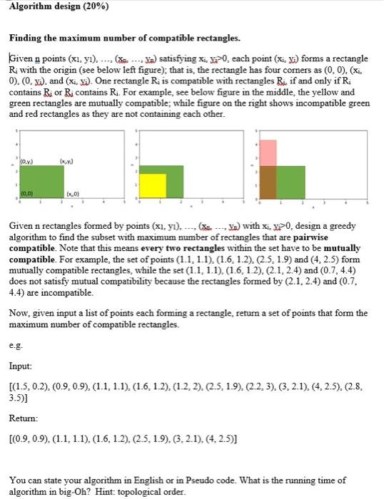 Solved Finding the maximum number of compatible rectangles. | Chegg.com