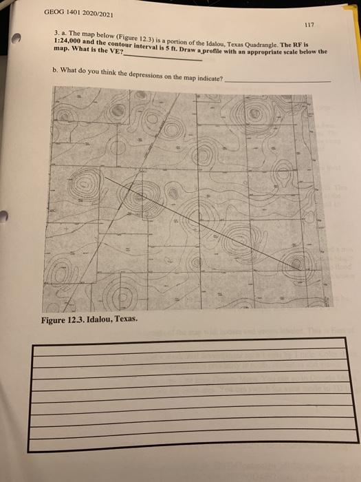 Solved GEOG 1401 2020/2021 117 3.a. The map below (Figure