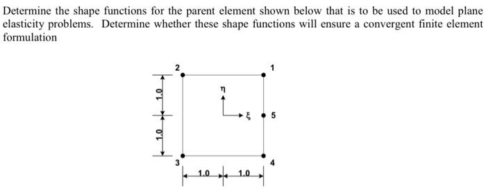 Solved Determine the shape functions for the parent element | Chegg.com