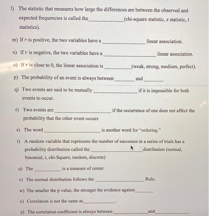 Solved a) is the study of procedures for collecting, | Chegg.com