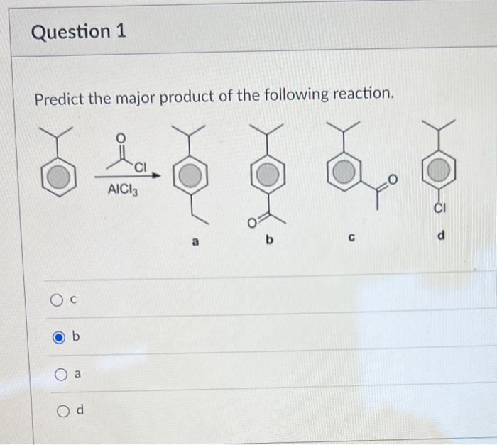 Solved Predict the major product of the following reaction. | Chegg.com