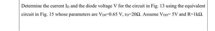 Determine the current Ip and the diode voltage V for | Chegg.com