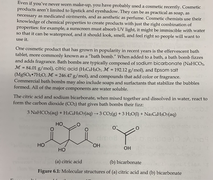 bath bomb chemical reaction