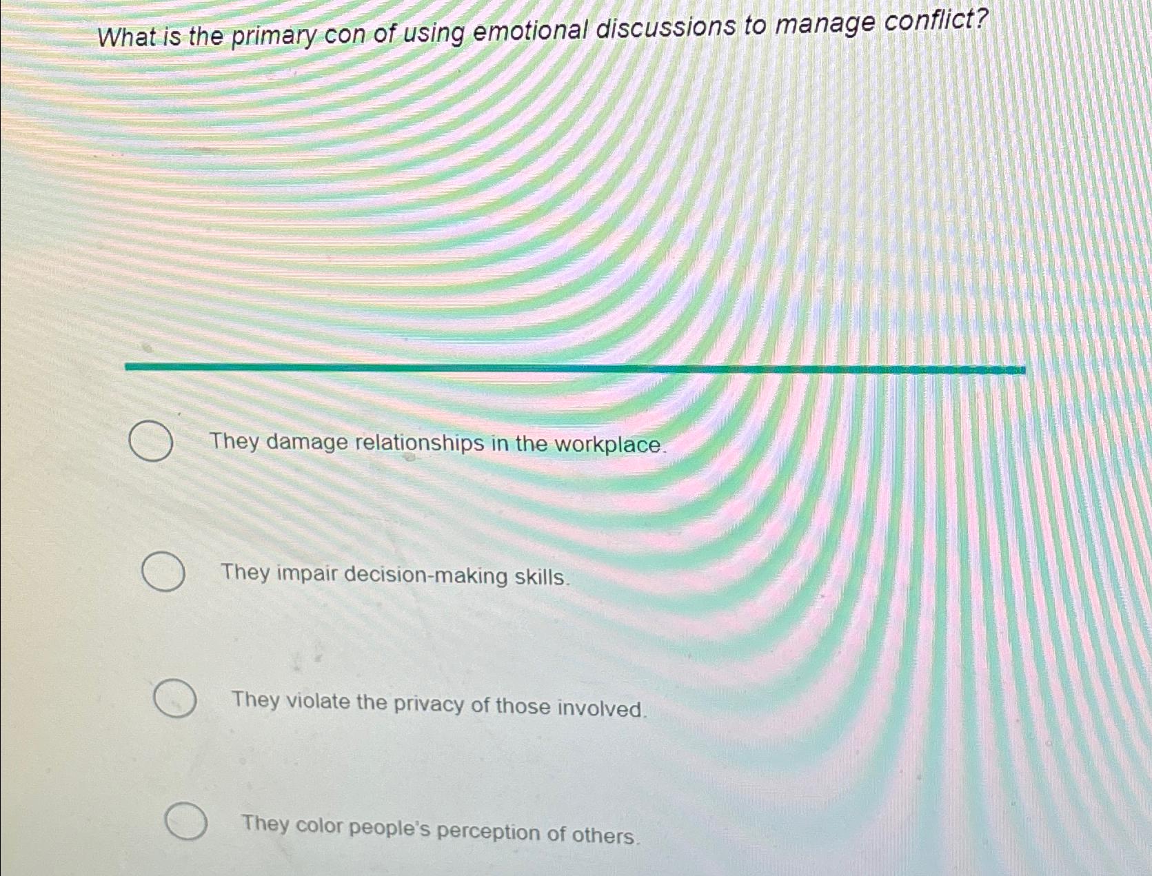 Solved What is the primary con of using emotional | Chegg.com