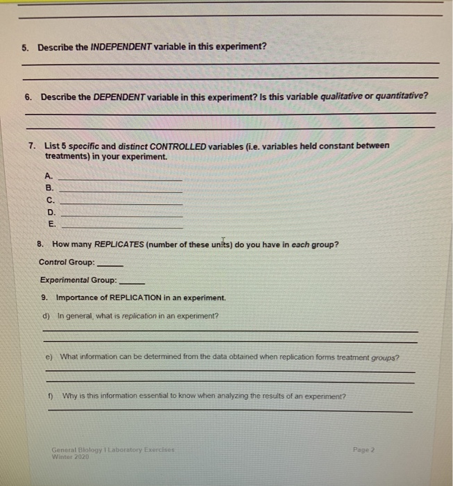 Solved Design an experiment to answer the question: Does an | Chegg.com