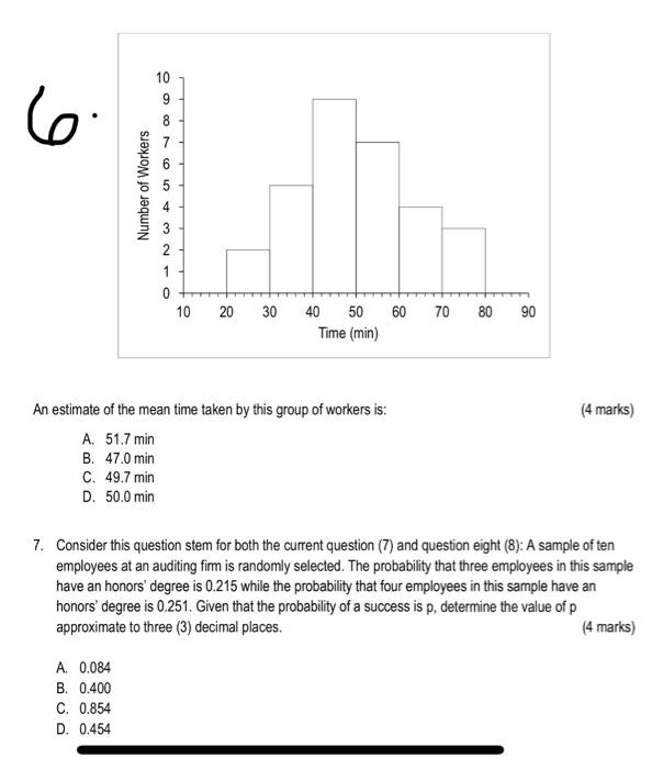 Solved An estimate of the mean time taken by this group of | Chegg.com