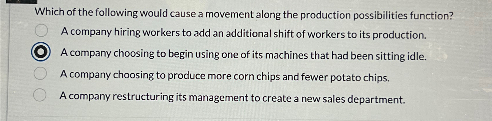 Solved Which of the following would cause a movement along | Chegg.com