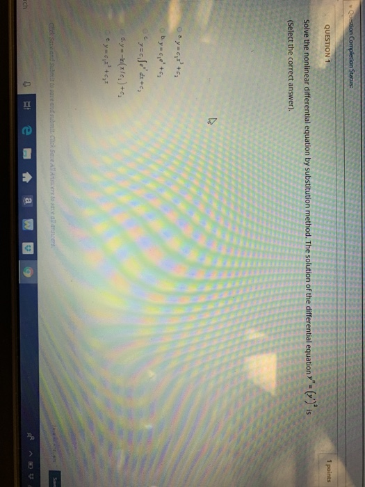 Solved Question Completion Status: QUESTION 1 1 points Solve | Chegg.com