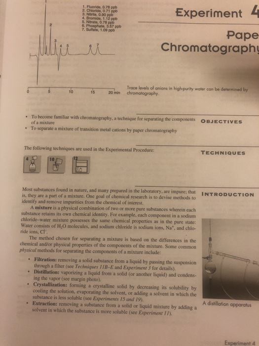 experiment 4 prelaboratory assignment paper chromatography