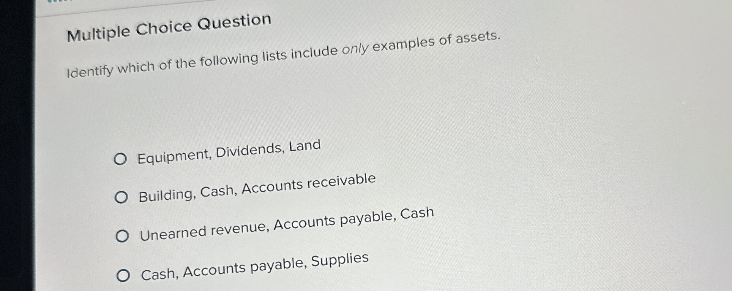 Solved Multiple Choice QuestionIdentify which of the | Chegg.com