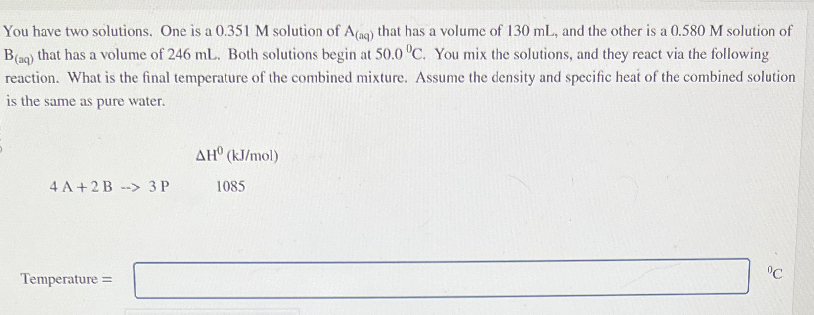 Solved You have two solutions. One is a 0.351M ﻿solution of | Chegg.com
