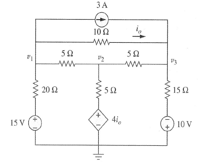 Solved Calculate The Node Voltages V1 V2 And V3 In The Circuit Chegg 