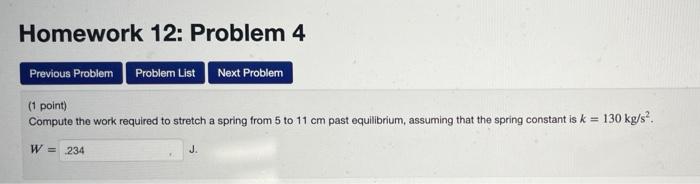 Solved Homework 12: Problem 4 Previous Problem Problem List | Chegg.com