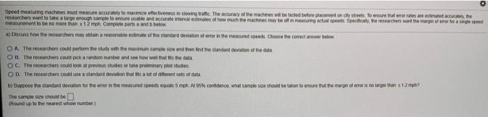 Solved Speed measuring machines must measure accurately to | Chegg.com