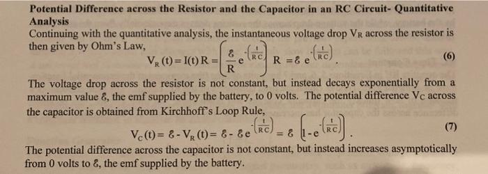 Solved 7. Compare the time dependent behavior of the voltage | Chegg.com