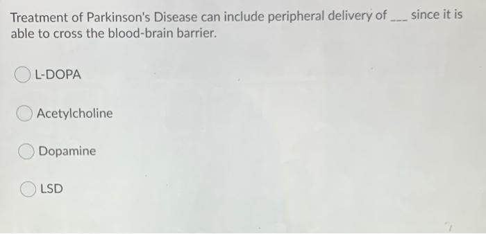 A better delivery of Dopamine - Cure Parkinson's