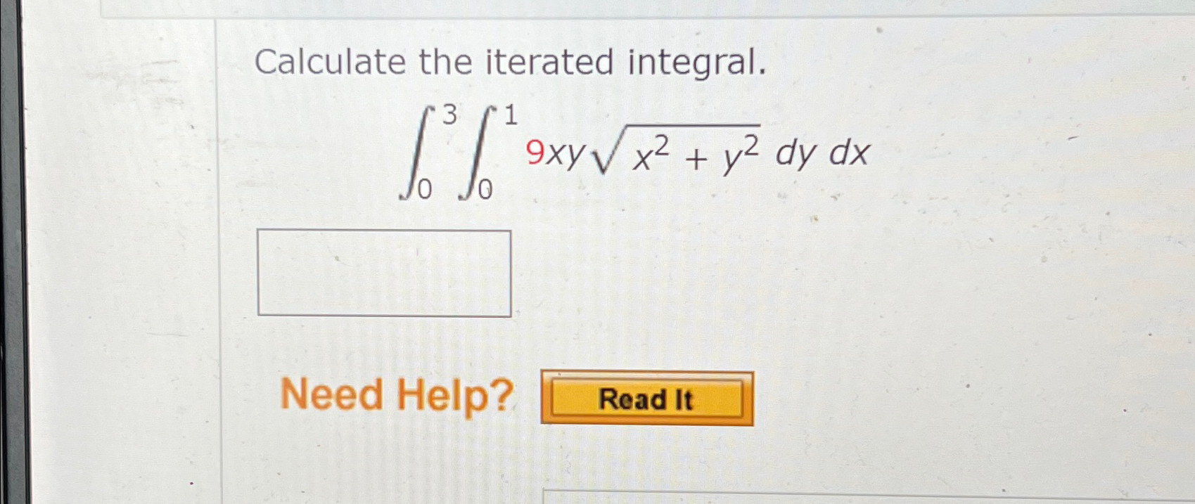 Solved Calculate the iterated | Chegg.com