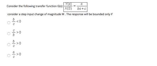 Solved Y(S) a Consider the following transfer function (): | Chegg.com
