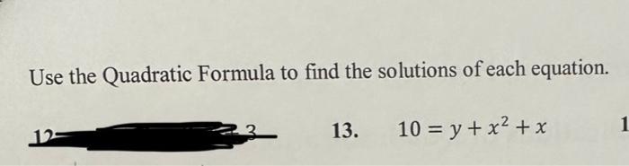 find the solutions of the quadratic equation 4x 2 10x 13 0