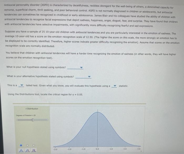 Solved Antisocial personality disorder (ASPD) is | Chegg.com