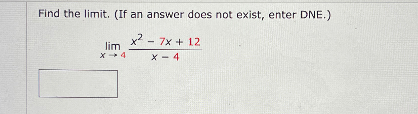 Solved Find the limit. (If an answer does not exist, enter | Chegg.com