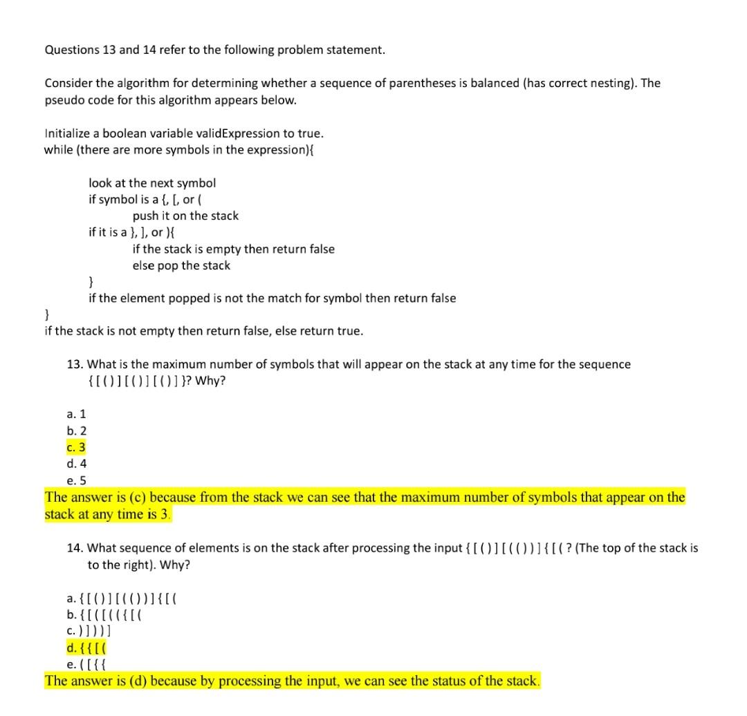 Solved Questions 13 and 14 refer to the following problem | Chegg.com