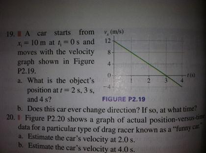 Solved A Car Starts From X1 = 10 M At T1 = 0 S And Moves | Chegg.com