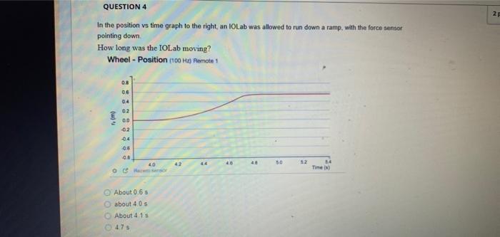 Solved Copy of In the position vs time graph to the right, | Chegg.com