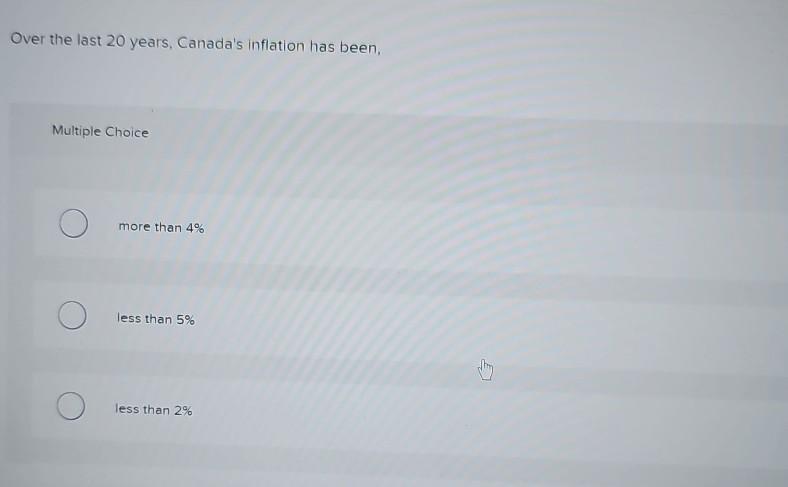 Solved Over The Last 20 Years Canada S Inflation Has Chegg Com   Image 