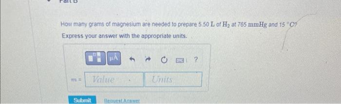 Solved What volume of hydrogen at 0∘C and  atm (STP) is 