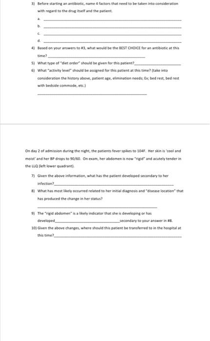 Solved A 67 y.o. (year old) female presents to the ER with | Chegg.com