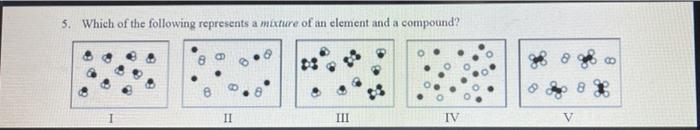 Solved 5. Which of the following represents a mixture of an | Chegg.com