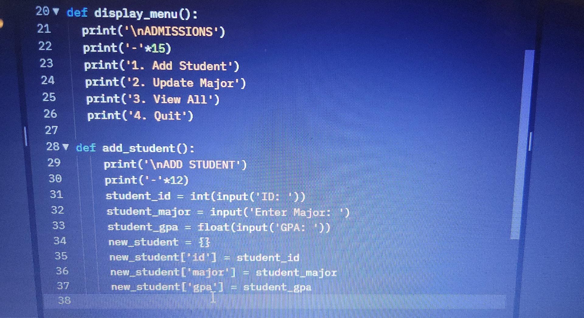 Solved I am creating this program in python and im needing | Chegg.com