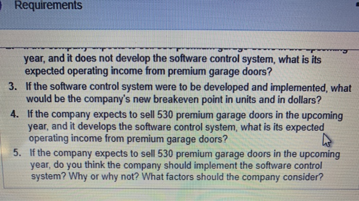 Solved 2 500 1 600 Average Selling Price Per Premium Gara