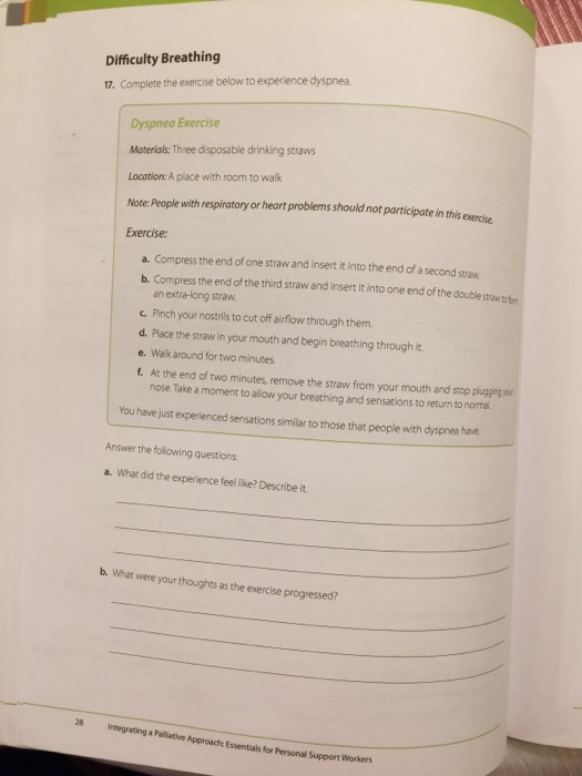 Solved Difficulty Breathing 17. Complete the exercise below | Chegg.com
