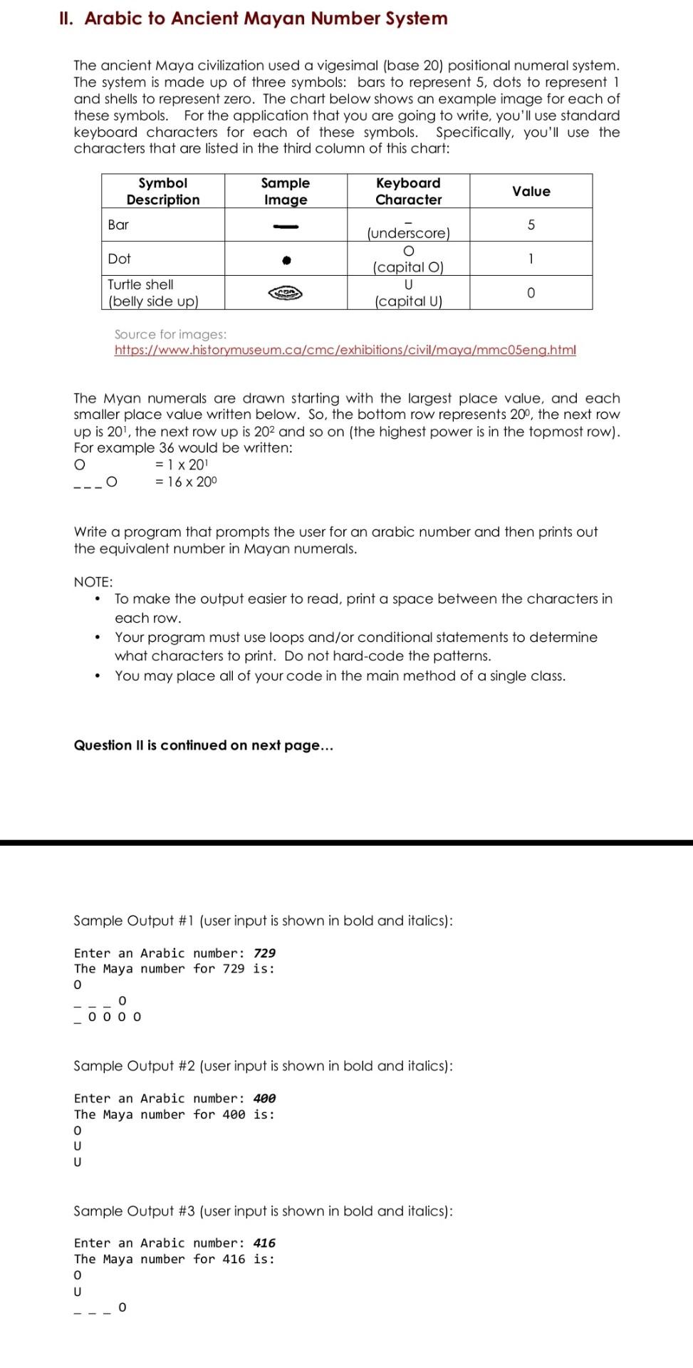 Ancient Mayan Number System