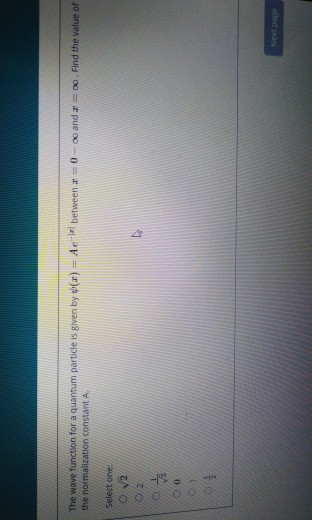 Solved The wave function for a quantum particle is given by | Chegg.com