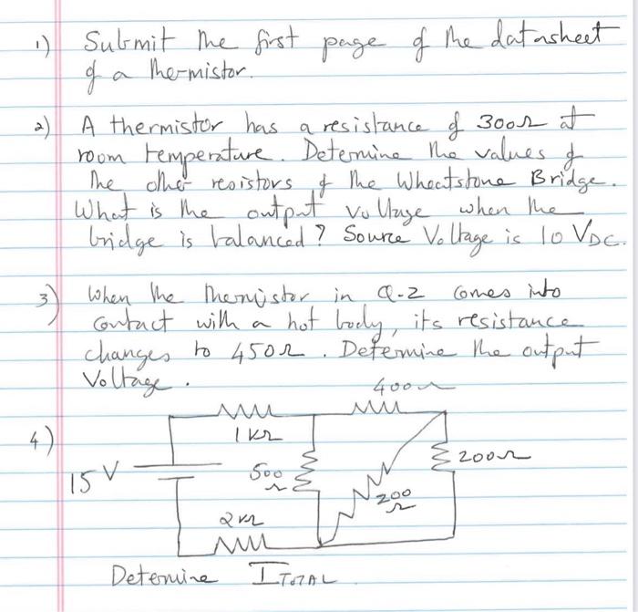 Solved 1) Submit the first page of the dat asheet of a | Chegg.com