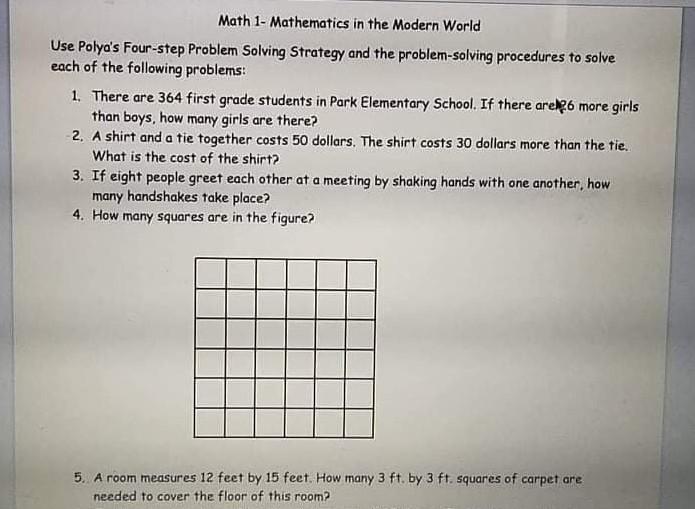 problem solving with patterns mathematics in the modern world