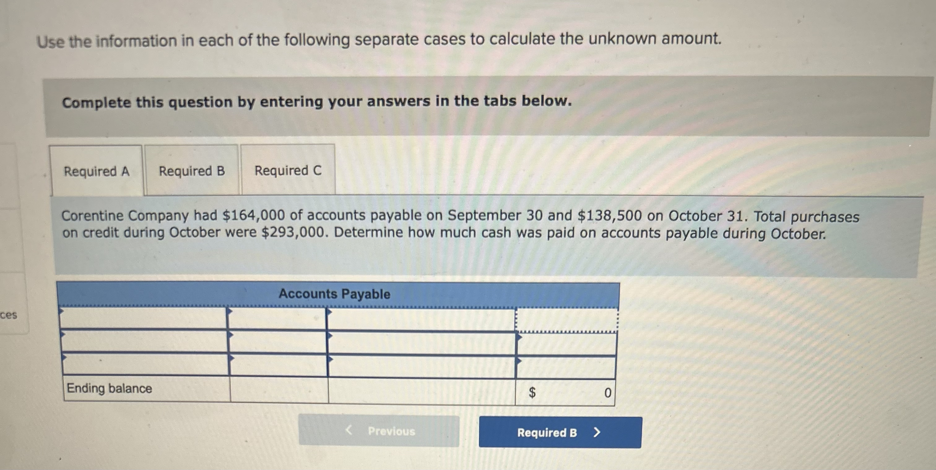 Solved Use the information in each of the following separate | Chegg.com
