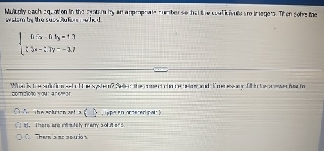 Solved Multiply each equation in the system by an | Chegg.com