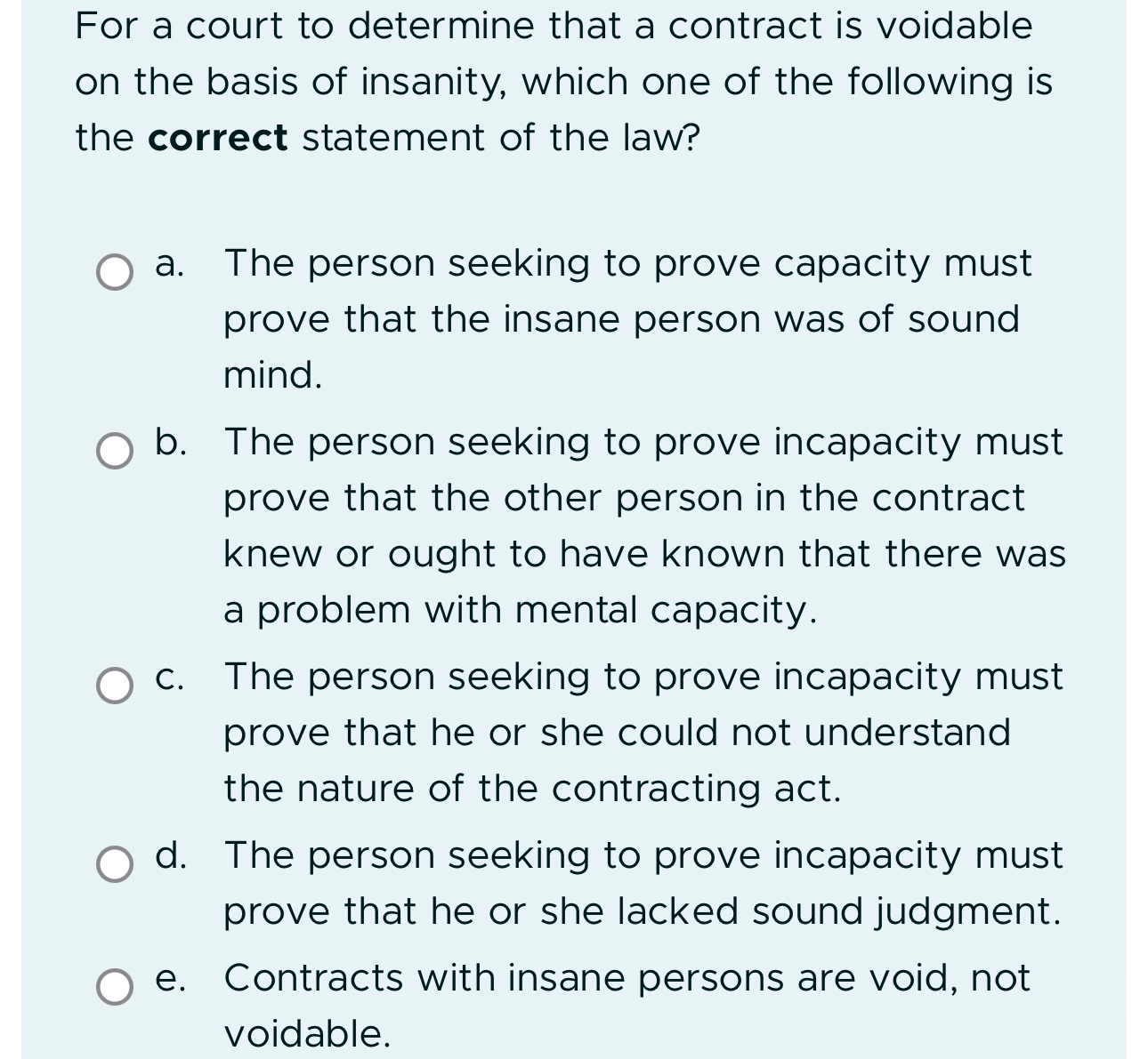 Difficulty of proving 2025 insanity