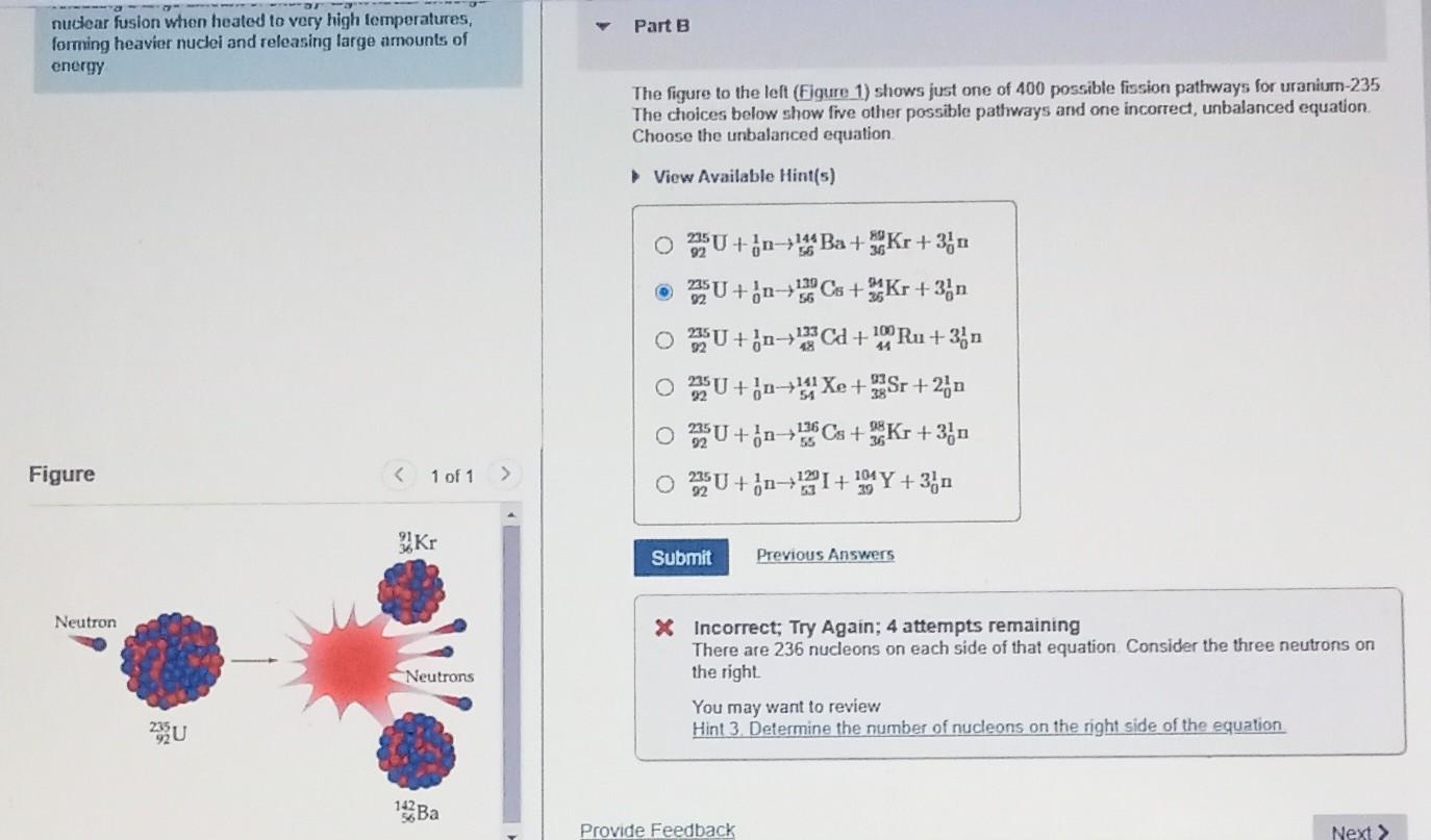 Solved Certain Heavy Nuclei Undergo Nuclear Fission When | Chegg.com