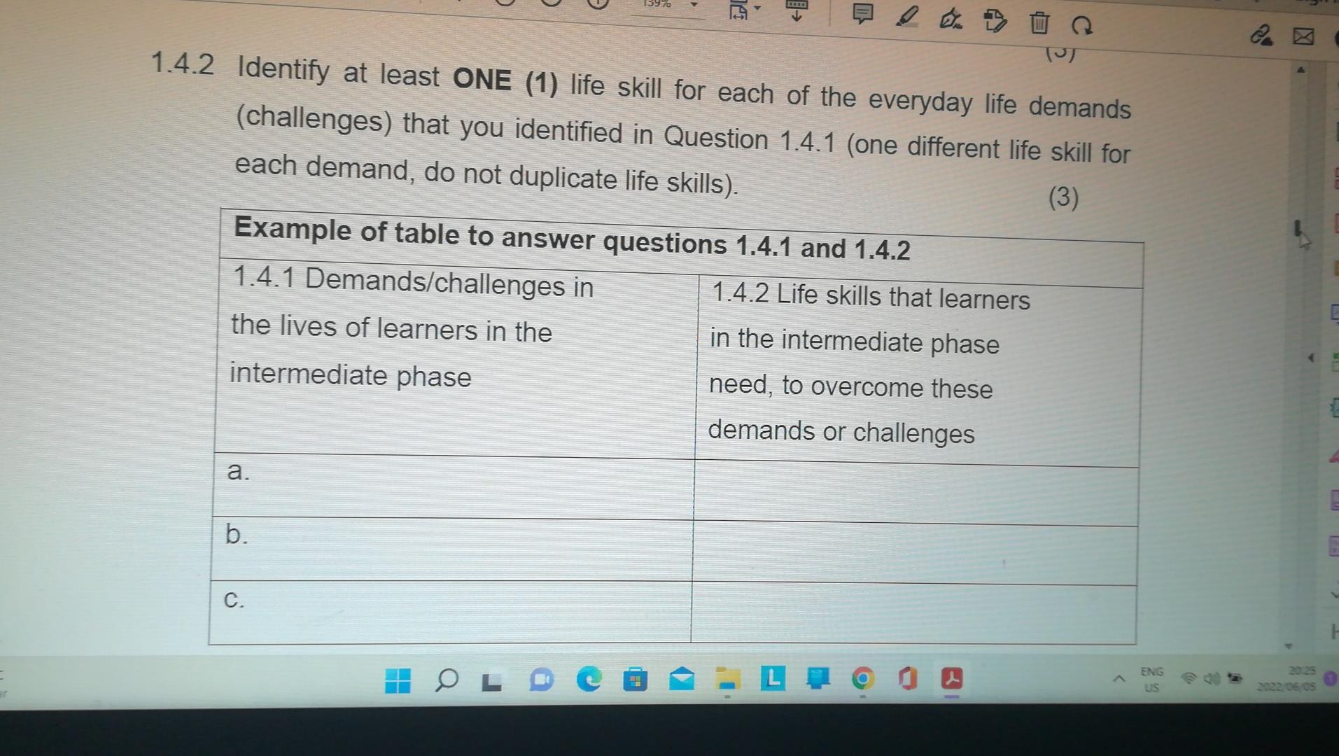 139% t. D 1.3.2 Discuss at least ONE (1) life skill | Chegg.com