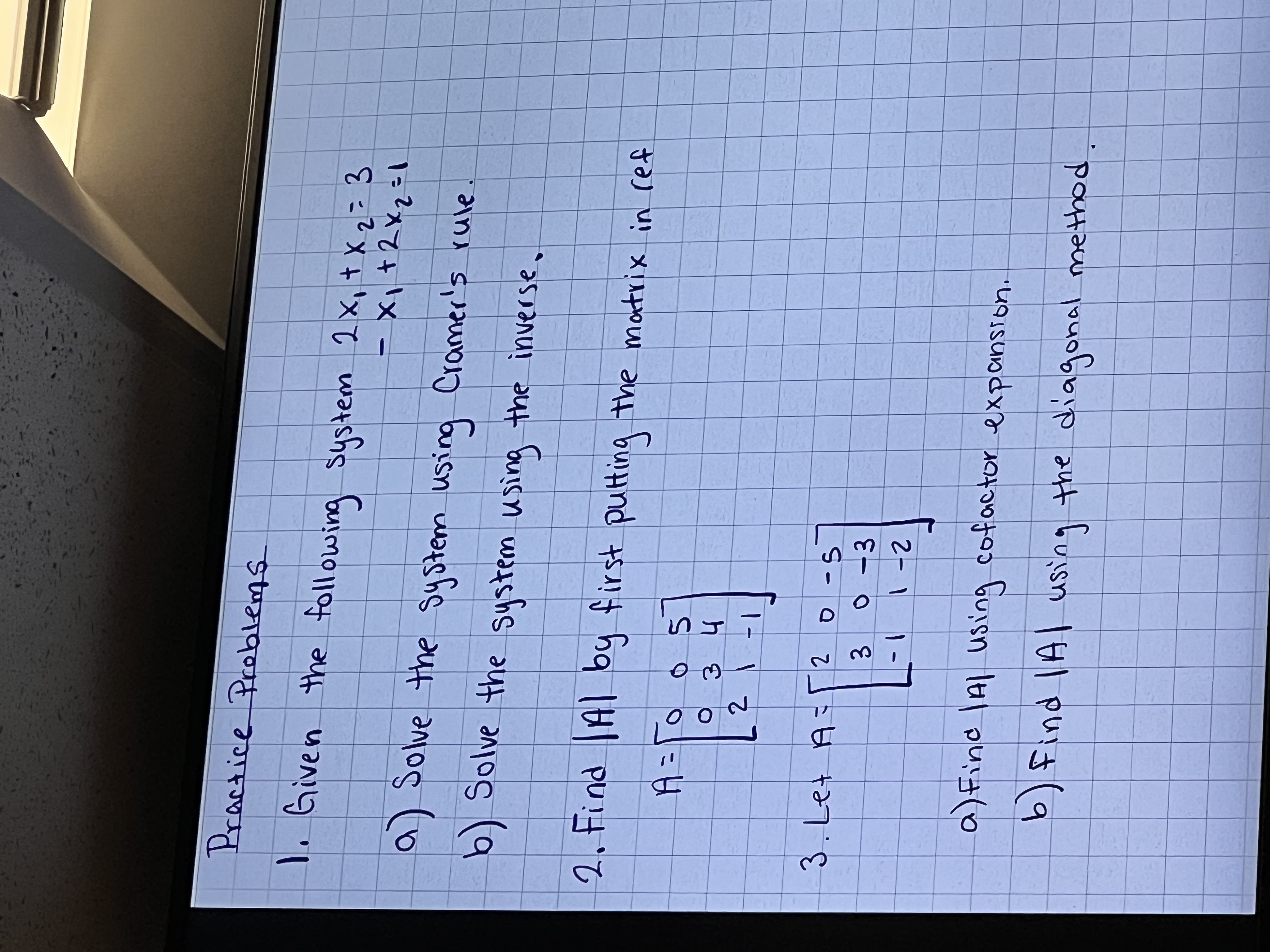 Solved Practice ProblemsGiven the following system | Chegg.com