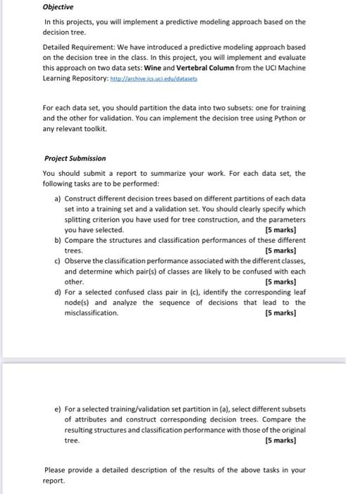 Solved Objective In this projects, you will implement a | Chegg.com