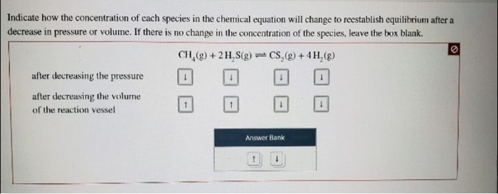 Solved Indicate how the concentration of each species in the