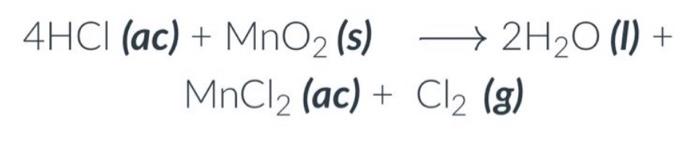 Solved How many grams of HCI react with 5.00 g of manganese | Chegg.com